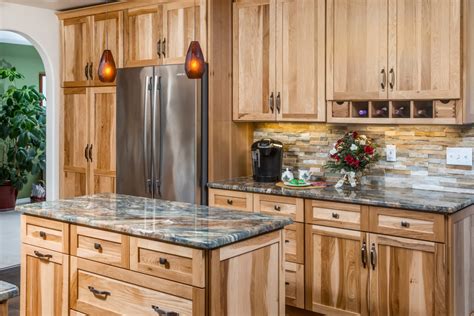 Cabin Inspired Natural Hickory Kitchen Cabinets Dura Supreme Cabinetry