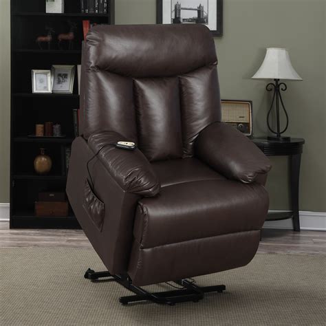 The world best recliner chair and sofa. ProLounger Lya Brown Renu Leather Power Recline and Lift ...