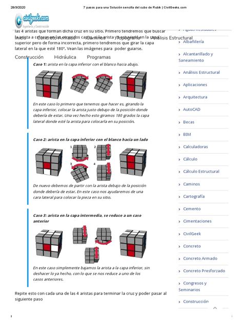 7 Pasos Para Una Solución Sencilla Del Cubo De Rubik 1 002 Pdf