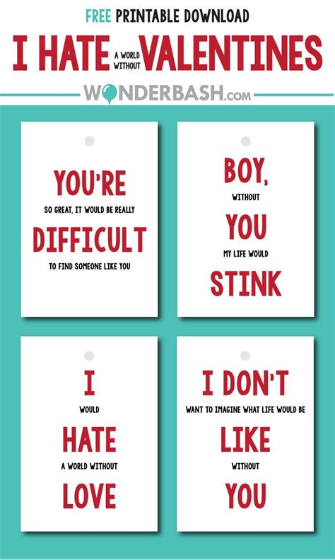 Printable Funny Valentine Cards