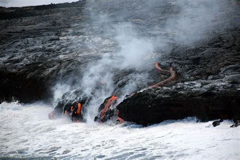 Coastal Lava Breakouts Put On A Show