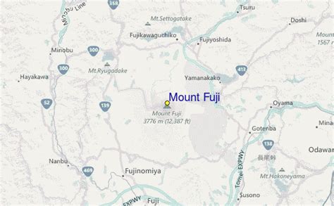 Fuji 5th station guide map (富士山五合目案内図) (compass direction north faces downward) (image credit: Mount Fuji Ski Resort Guide, Location Map & Mount Fuji ski holiday accommodation