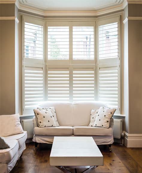 Bay Window Shutters Shutter Blinds For Square Curved Windows