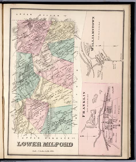 Lower Milford Lehigh County Pennsylvania Franklin Williamstown David Rumsey Historical