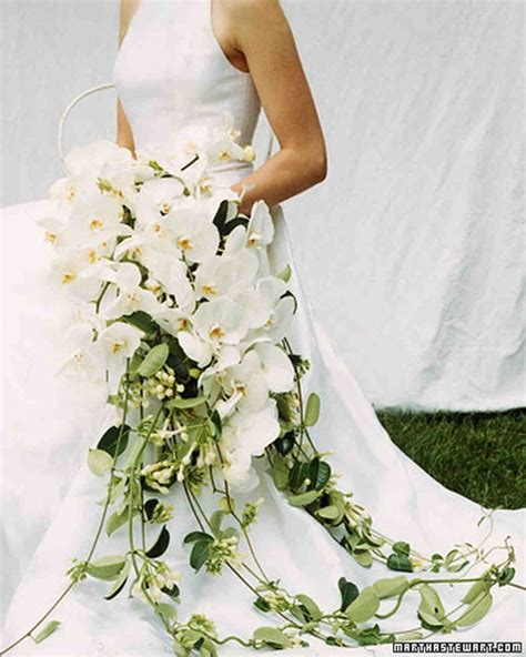 White phalaenopsis orchids can add tons of style to your reception. Orchid Bouquets | Martha Stewart Weddings
