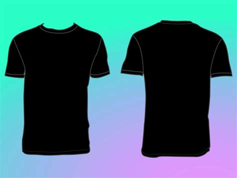 Black Blank T Shirt Front And Back Clipart Best Clipart Best