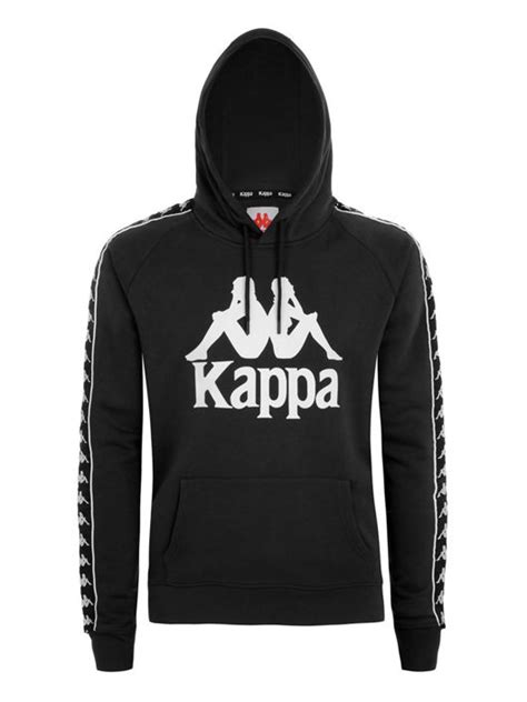 Mens Kappa Black Hurtado Hooded Sweatshirt