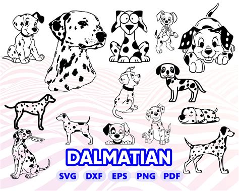 Dalmatian Svg Dalmatian Dog Svg Cartoon Dalmatian Cute Etsy