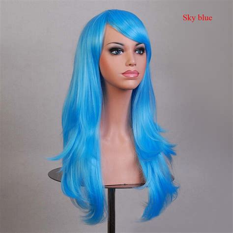 Good Womens Lady Long Hair Wig Curly Wavy Synthetic Anime Cosplay Party