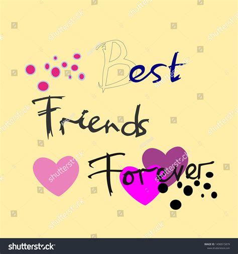 Bff Best Friend Forever Series Children Stock Vector Royalty Free