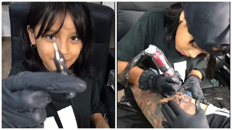 Niña Mexicana De 8 Años Se Convierte En Tatuadora Y Su Primer Cliente Fue Su Papá Video