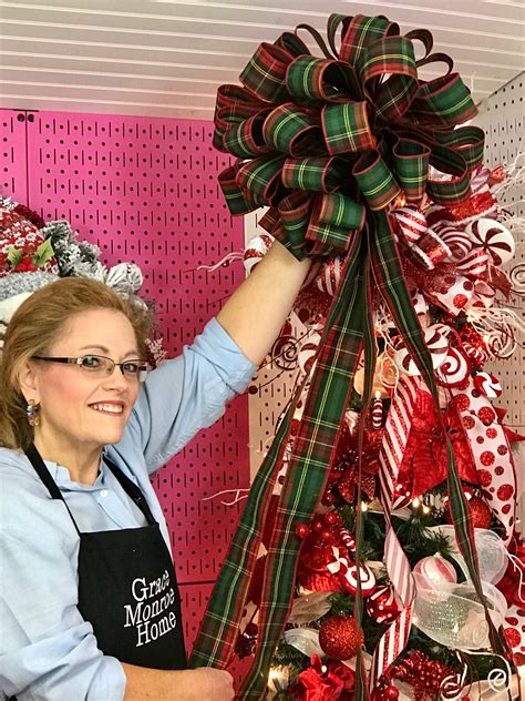 How To Make A Christmas Tree Topper Bow Grace Monroe Home