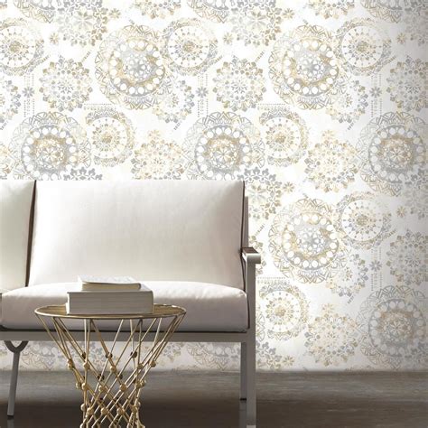 BOHEMIAN TAN/BLUE PEEL & STICK WALLPAPER |Peel And Stick Decals |The