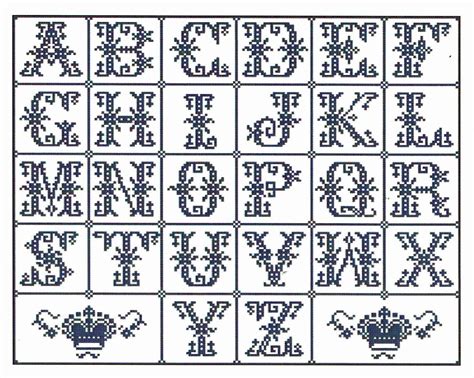Alphabet Sampler Crowns By Pinoy Stitch Counted Cross Stitch Pattern Chart Etsy Cross Stitch