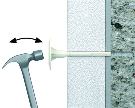 Tfix 8m Hammer Facade Fixing With Plastic Overmoulded Metal Nail Xbau