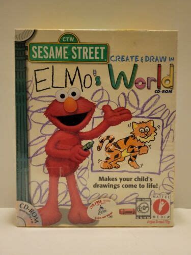 Sesame Street Create And Draw Elmos World Cd Rom Mattel Windows 9598