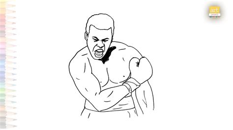 Muhammad Ali Drawing American Professional Boxer Drawing Draw