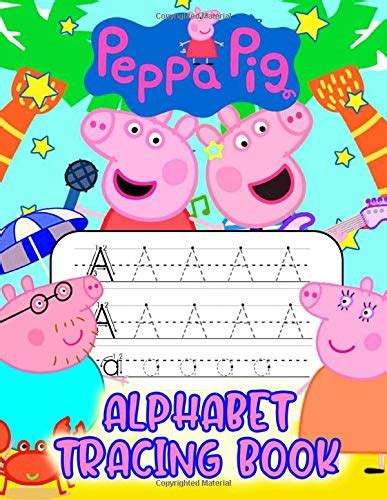 Peppa Pig Alphabet Tracing Boook Trace Letters With Peppa Pig Coloring
