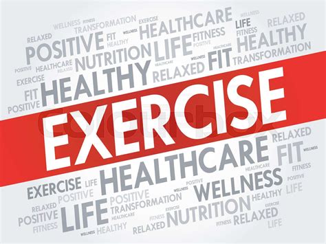 Exercise Word Cloud Fitness Stock Vector Colourbox