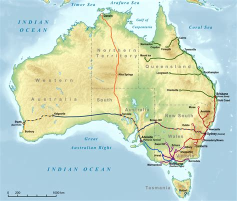 Railway Map Of Australia In 2020 Australia Map Australia Map Gambaran