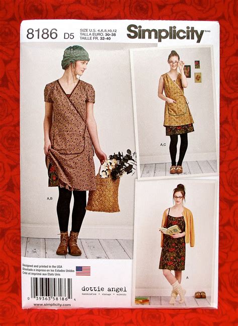simplicity-sewing-pattern-8186-wrap-slip-dresses-granny-etsy