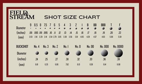 Shot Size Chart And Guide For Birds Field Stream