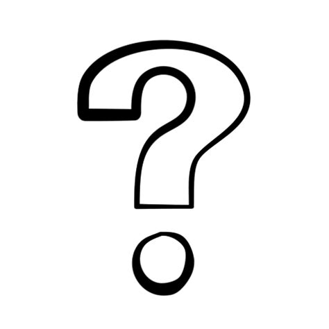 Black And White Question Mark Png Transparent Black And
