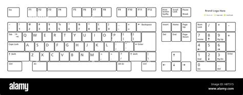 Standard 101 Keys Pc Keyboard Layout In Vector Format Stock Vector