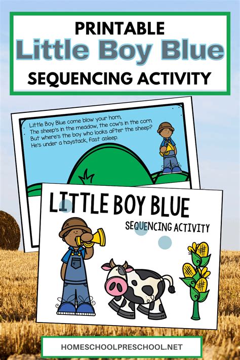 Printable Little Boy Blue Sequencing Activity For Preschool