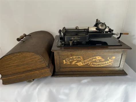 Original Edison Model A Triumph Cylinder Phonograph Works