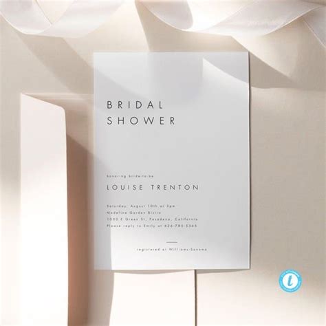 minimalist bridal shower invitation template modern bridal etsy unique bridal shower invites