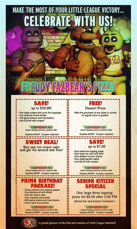 Freddy Fazbear S Pizza Coupons Freddy Fazbear Freddy Fnaf Memes