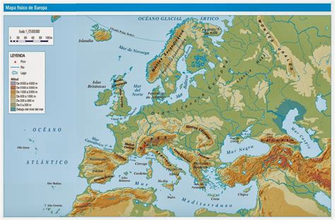 Mapa europy samochodowa, turystyczna, topograficzna, polityczna i inne. Blog de Sociales 1º ESO : RELIEVE EUROPA
