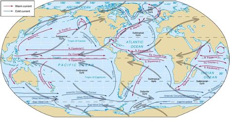 Air And Ocean Currents Ocean Current Ocean Currents Map Map