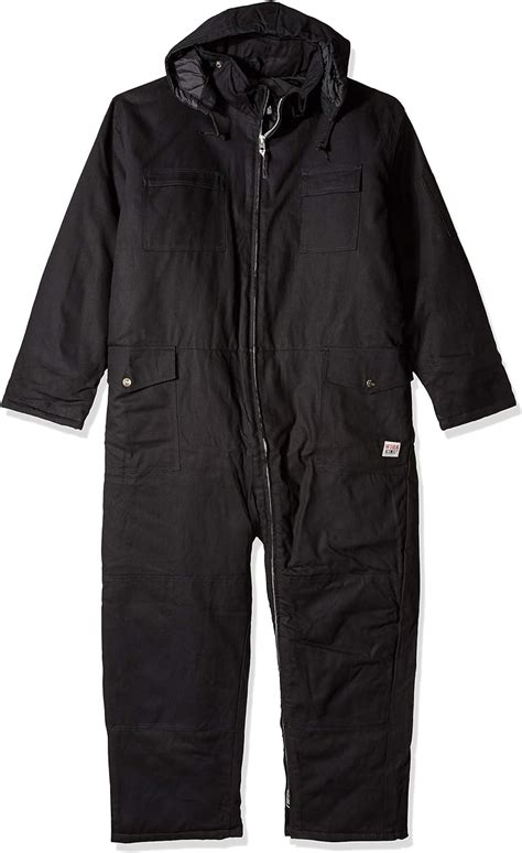 Work King Mens Plus Size Deluxe Insulated Coverall Black