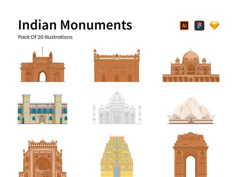How I Created Indian Monument Illustrations Design Tutorial