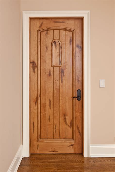 Interior Door Custom Single Solid Wood With Light Knotty Alder