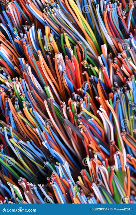 Colorful Electrical Cables And Wires Stock Image Image Of White