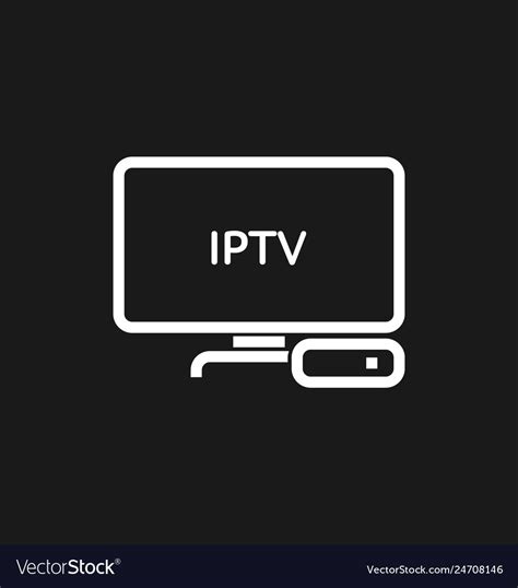 Tv Box Iptv Icon Royalty Free Vector Image Vectorstock
