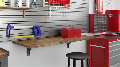 Spence Wall Mounted Folding Workbench Table Desk Duramax
