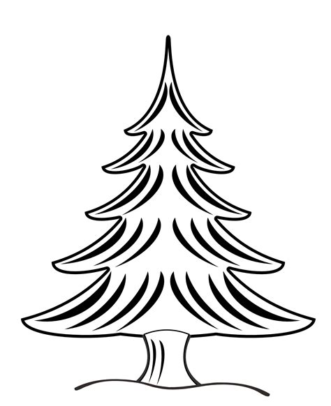 Decorated christmas tree transparent png clip art image. Best Christmas Tree Clipart Black And White #14638 ...