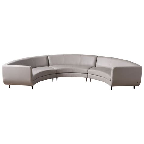 American Leather Menlo Park Contemporary 6 Seat Curved Sectional Sofa