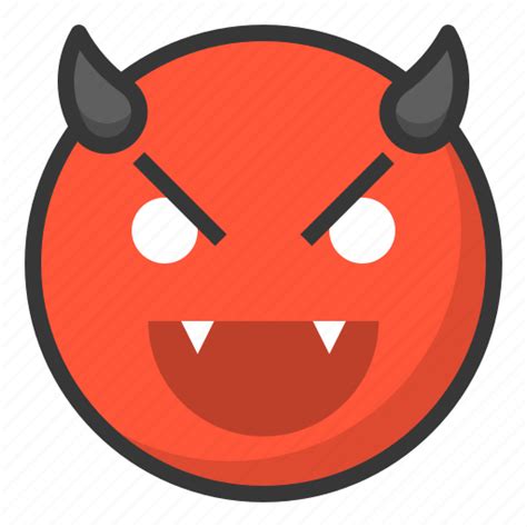 Devil Emoji Emoticon Evil Expression Face Icon