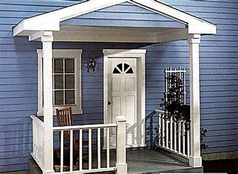 adding a small covered front porch | porch. Using weather wicker