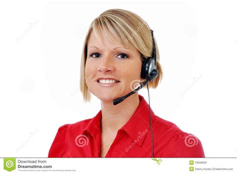 Female Customer Service Representative Stock Image - Image of operator ...