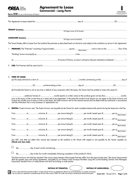 Commercial Lease Agreement Ontario Fill Out And Sign Online Dochub