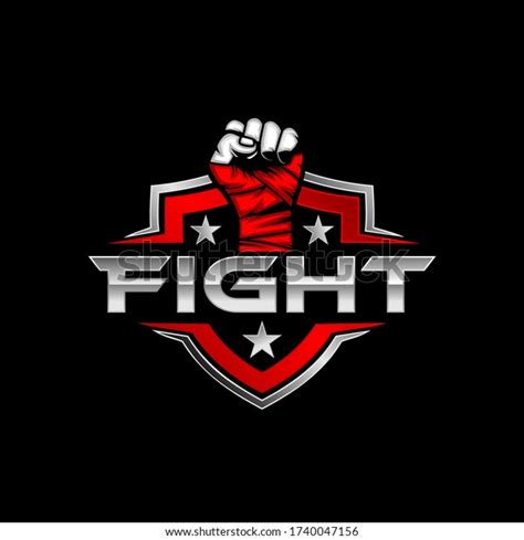 Fight Logo Modern Shield Logo Fight Stock Vector Royalty Free