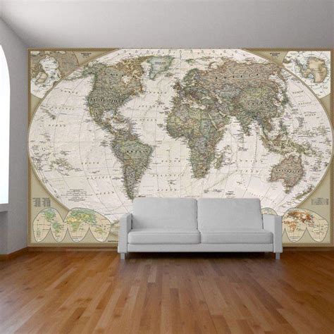 Old World Map Wall Covering Mapa Mural Del Mundo Mapas Murales