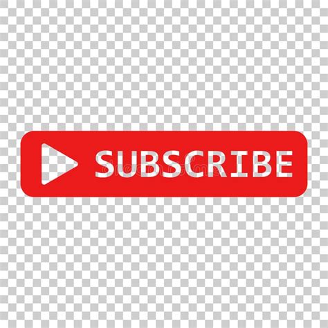 Subscribe Button Icon Vector Illustration On Isolated Transparent