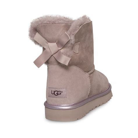 ugg mini bailey bow ii metallic dusk boots black tims pink ugg boots mini baileys ugg mini